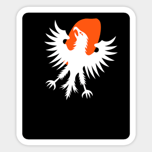 Phoenix Rising Sun (white hawk, eagle, falcon) Sticker